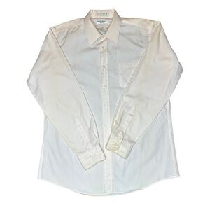 Yves Saint Laurent Menswear Cream Button Up Shirt Sz 16 1/2